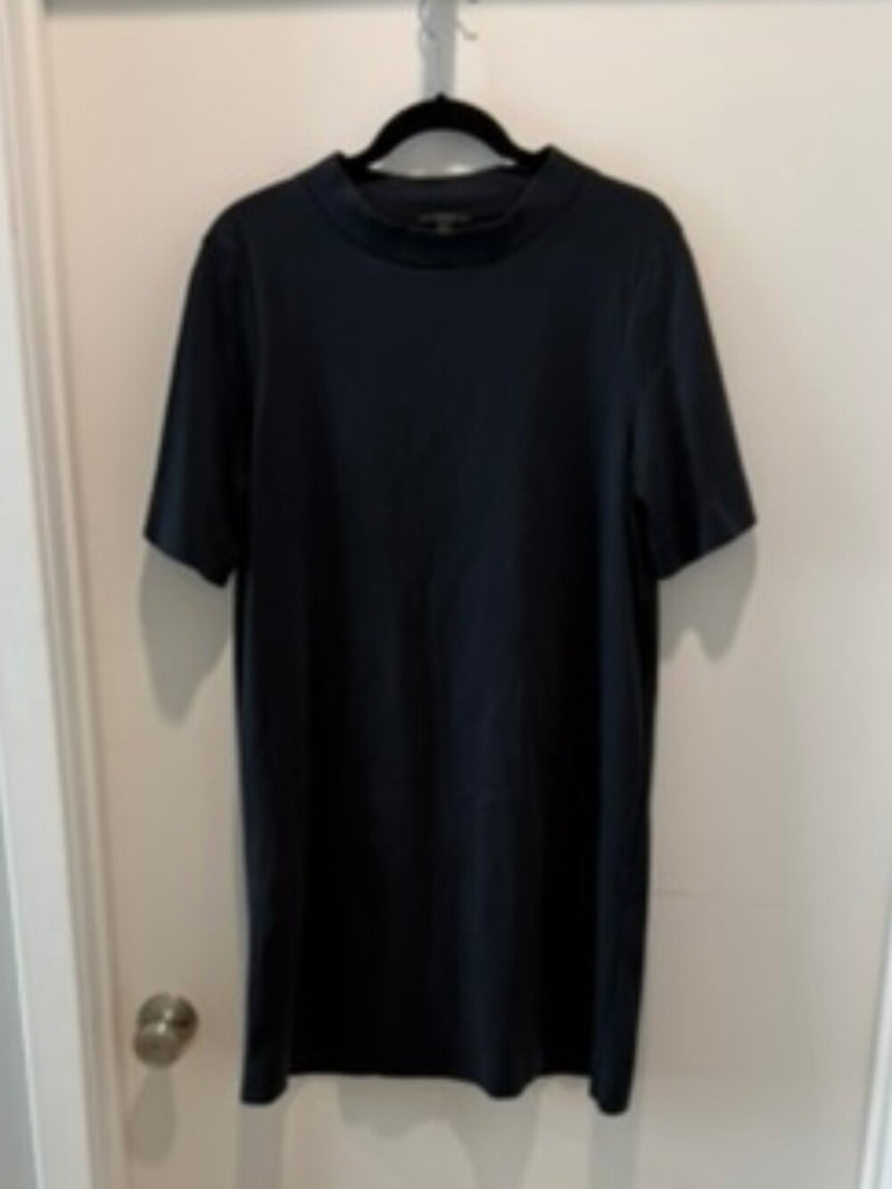 COS Navy Mock Neck Shift Dress Size M